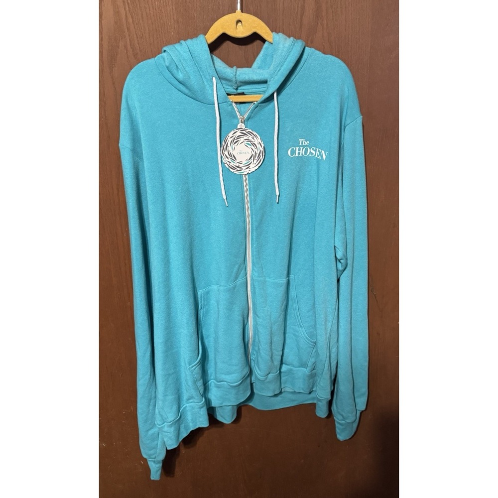 NWT Chosen Against the Current Full Zip Teal Hoodie Sweatshirt Sz 3X NEW GTub13